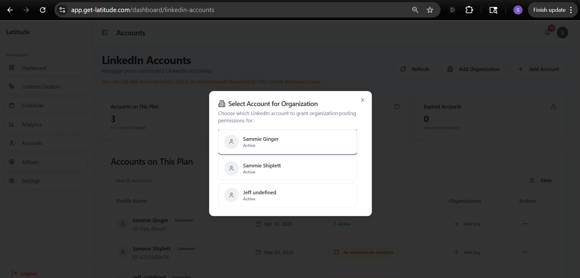 Latitude screenshot for this article