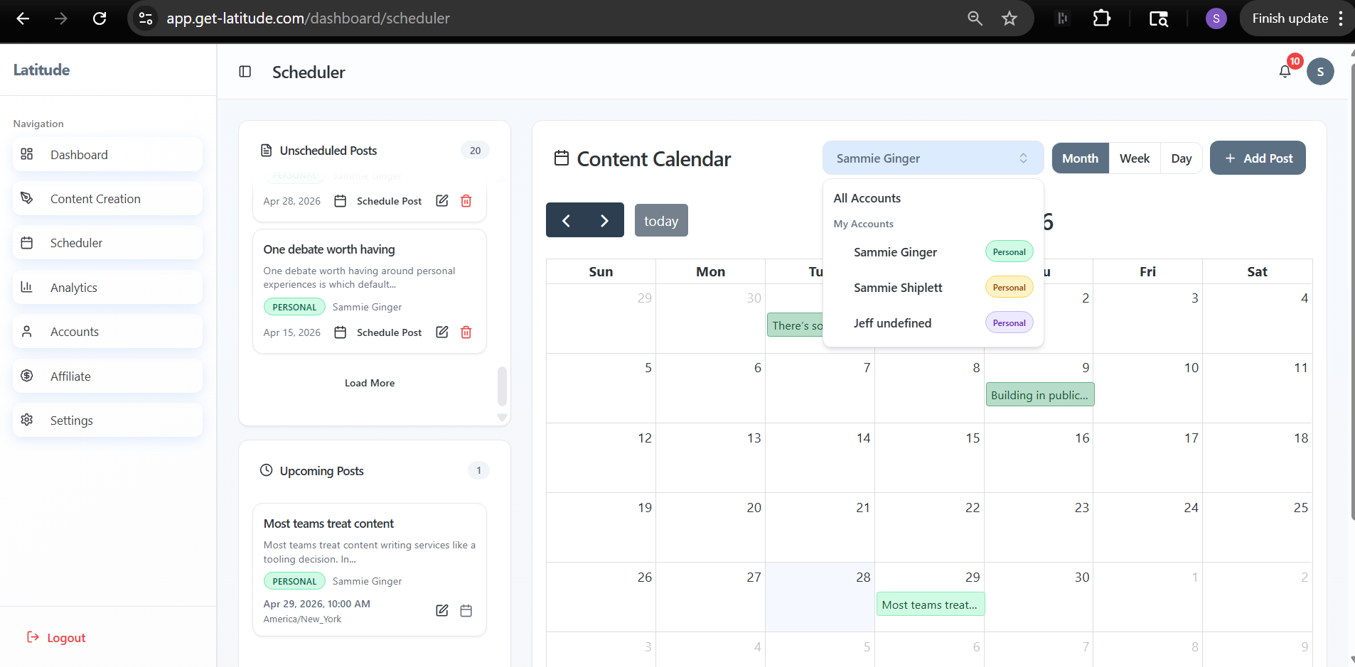 Latitude screenshot for this article